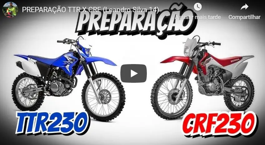 Leandro Silva: preparação Yamaha TT-R 230 x Honda CRF 230F